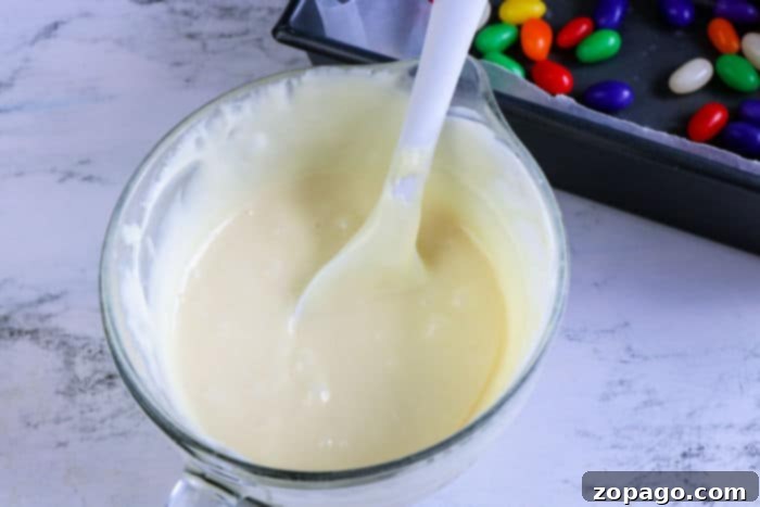 Quick Microwave White Chocolate Fudge 5 Step-by-step image of how to make fudge
