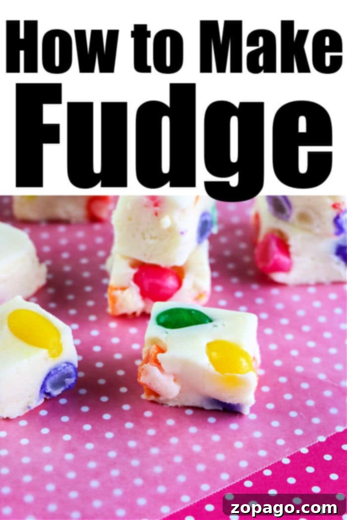 Quick Microwave White Chocolate Fudge 6 How to Make White Chocolate Fudge in the Microwave with colorful toppings