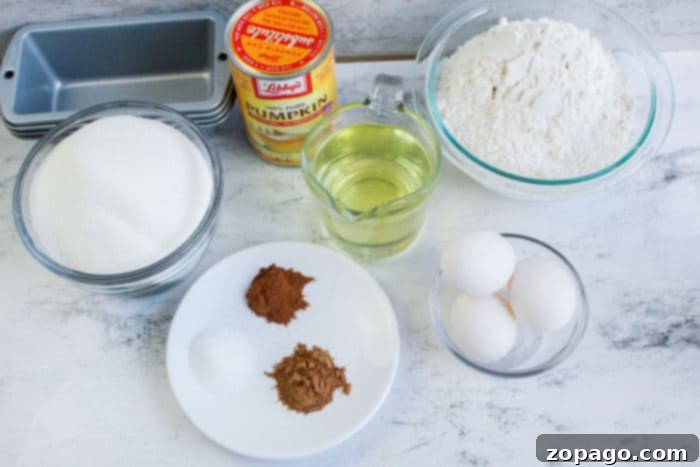 Golden Air Fryer Pumpkin Bread 4 pumpkin bread ingredients