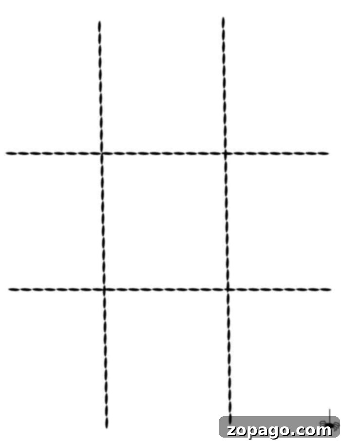 Spooky Printable Treasure Hunt 3 A simple tic-tac-toe grid with black dashed lines and a spider illustration, perfect for a printable Halloween scavenger hunt follow-up game