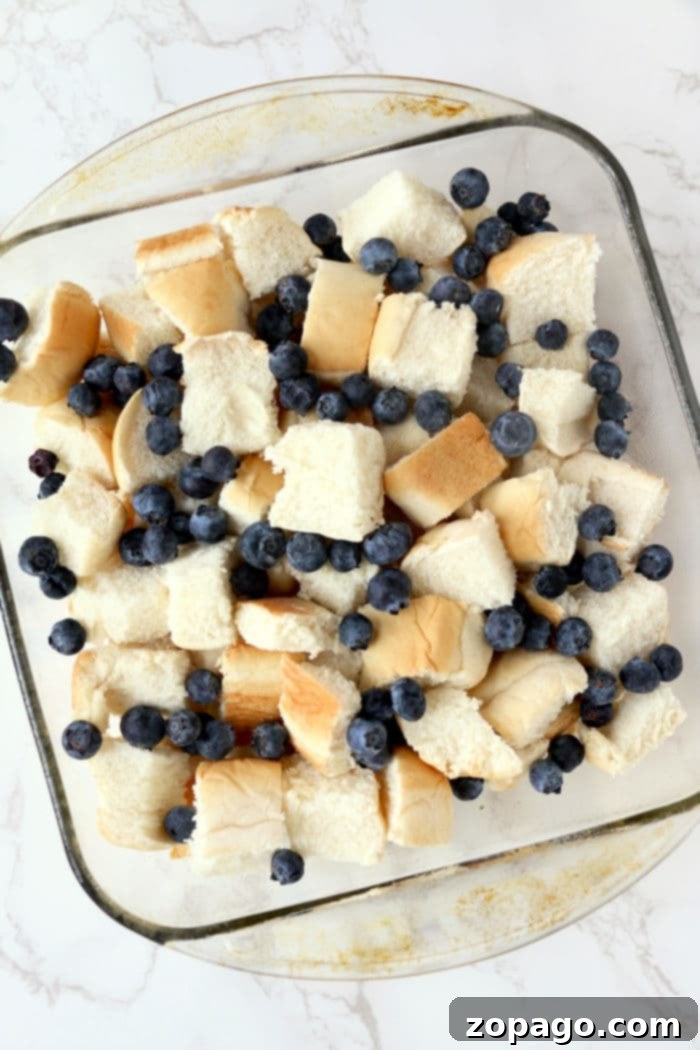 Warm Blueberry Custard Bake 4 Blueberry Bread Pudding recipe