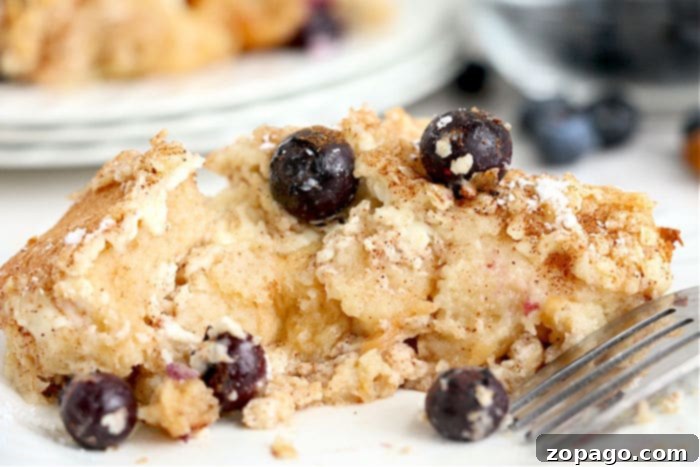 Warm Blueberry Custard Bake 8 how to make bread pudding