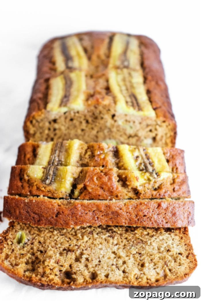 Zingy Ginger Banana Bread 2 Ginger Banana Bread loaf, perfectly baked and sliced