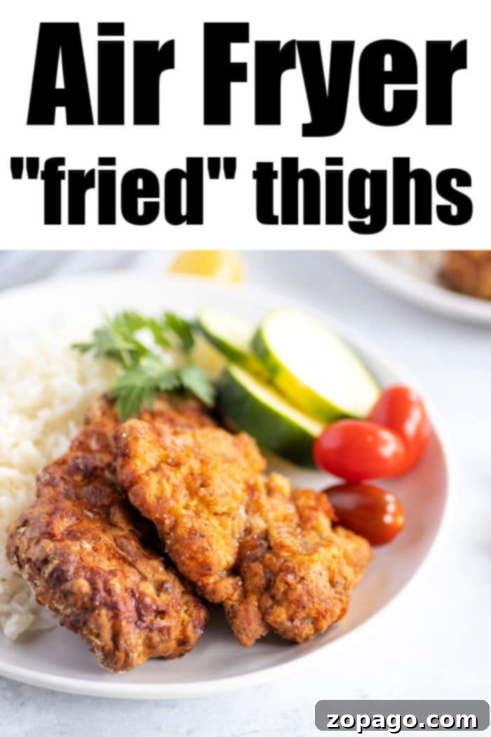 Crispy Air Fryer Chicken Thighs 10 air fried chicken thighs
