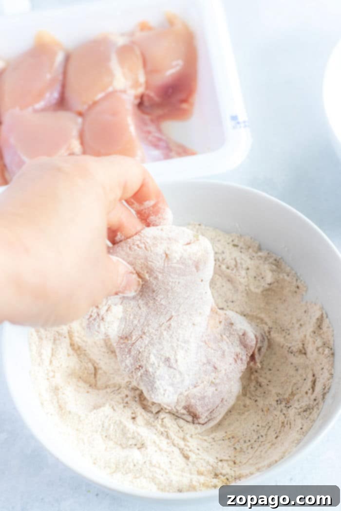 Crispy Air-Fried Chicken Thighs 5 Air fryer fried chicken thighs with a perfectly golden and crispy crust.