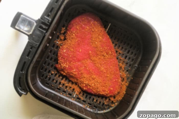 Savory Dry Rub Air Fryer Flank Steak 5 steak in air fryer