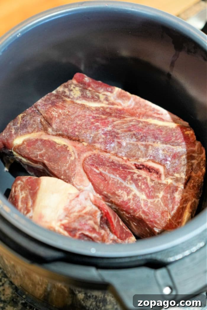 No Thaw Fall-Apart Instant Pot Chuck Roast 8 Instant Pot chuck roast, shredded and ready for serving.