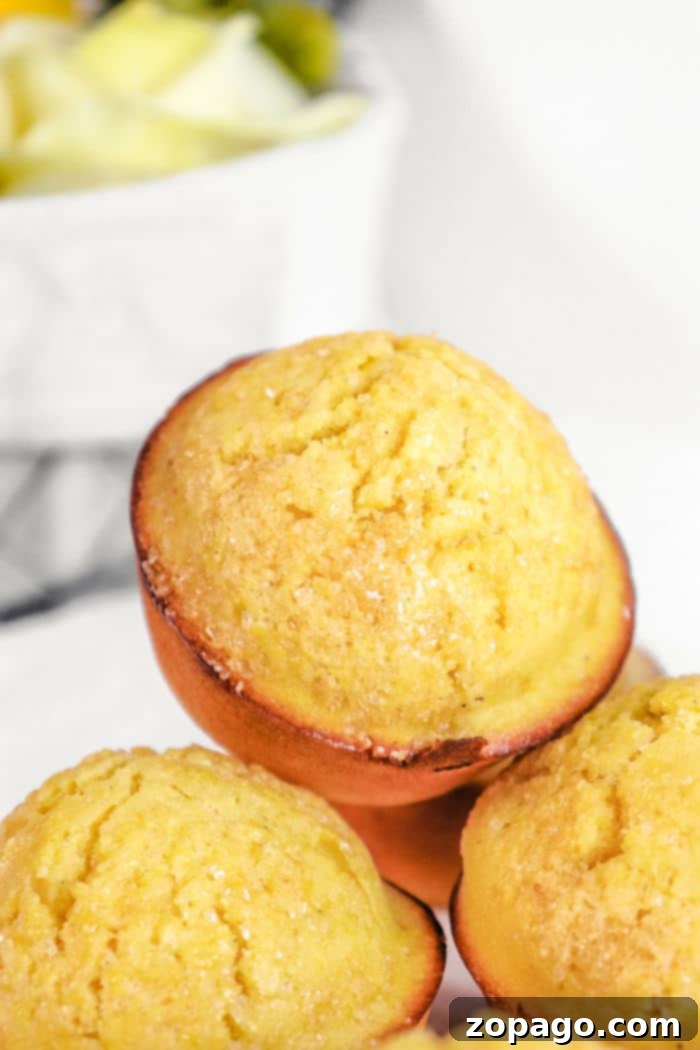 Golden Cornbread Muffins 7 Basket of homemade Cornmeal Muffins
