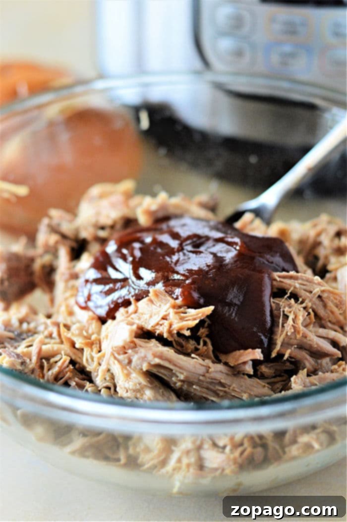 Easy Instant Pot Pulled Pork from Frozen 7 Ninja Foodi shredded pork