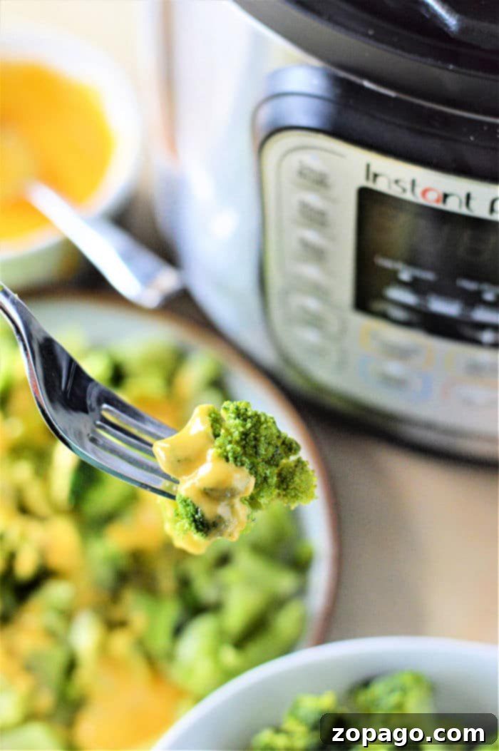 Instant Pot Frozen Broccoli 7 Frozen broccoli ready to be cooked in a pressure cooker