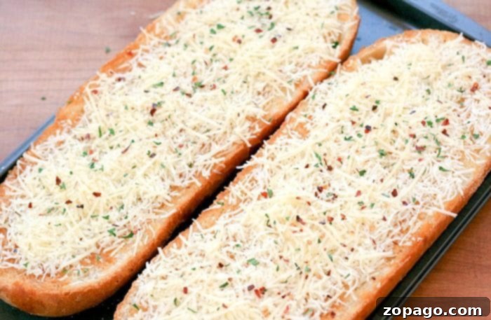 Irresistible Roasted Garlic Bread 3 Spicy Cheese Bread with gooey, melted cheese