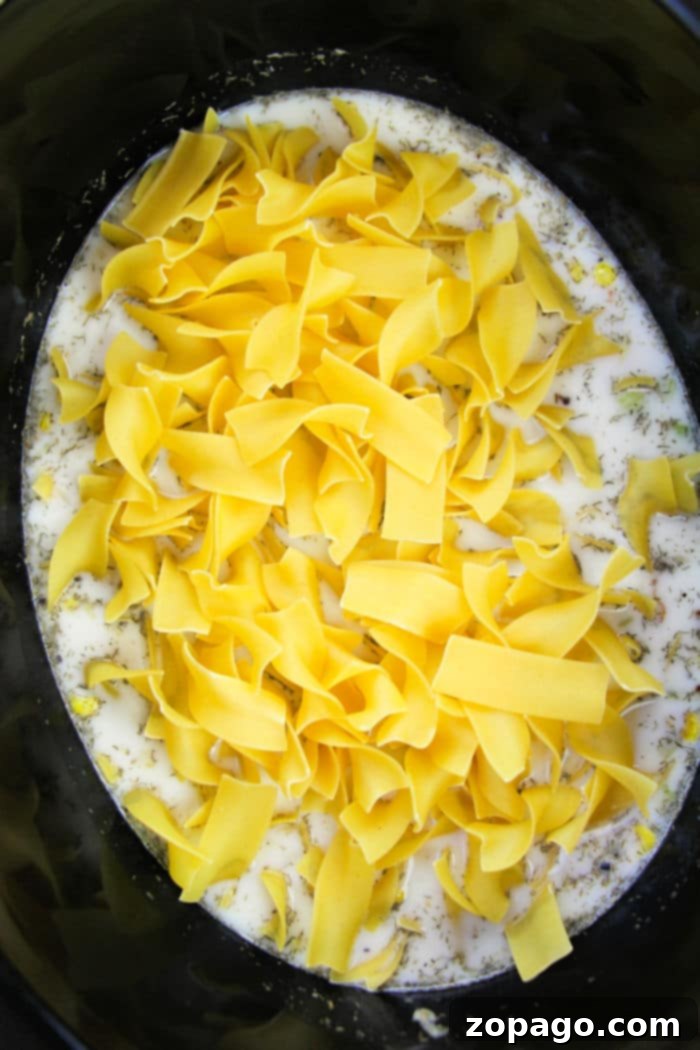 Slow Cooker Tuna Noodle Bake 4 Close-up of a creamy slow cooker casserole, highlighting its rich texture and appealing ingredients.