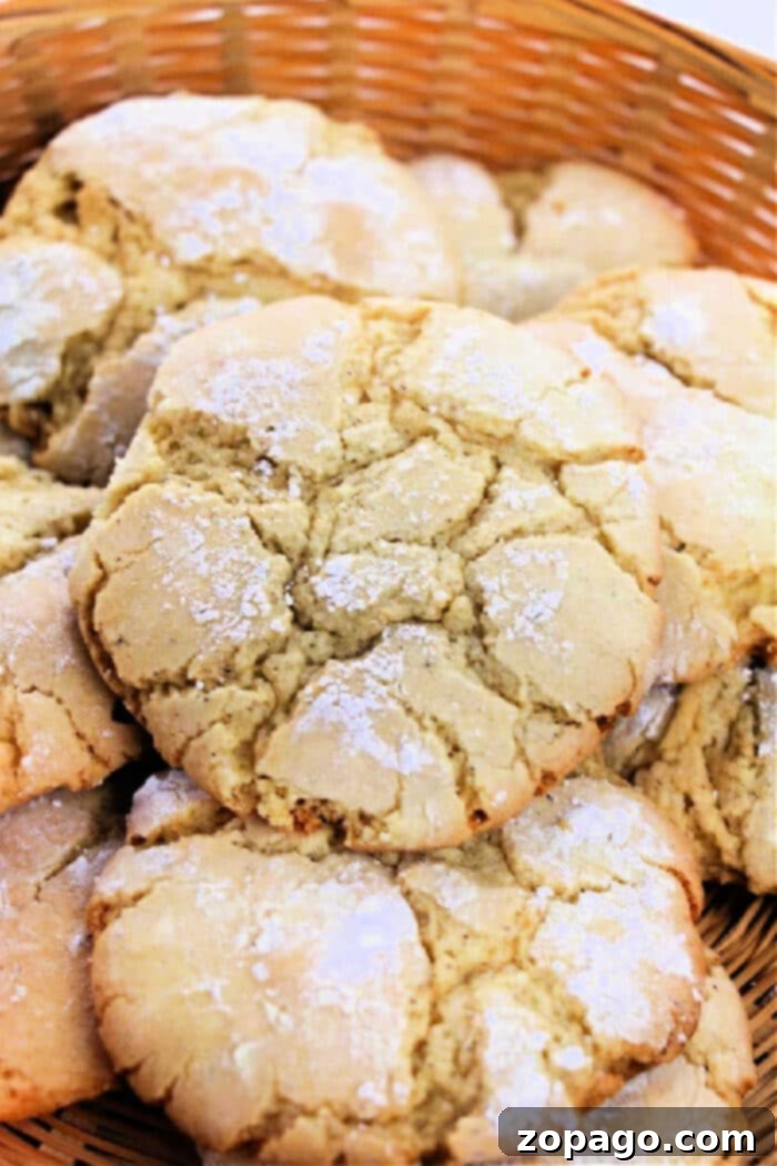 Three-Ingredient Cake Mix Cookie Magic 2 Soft and chewy boxed white cake mix cookies with a delicate golden brown edge.