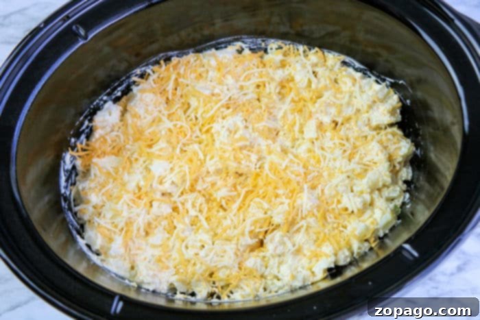 Creamy Slow Cooker Cheesy Hashbrowns 6 crockpot hashbrown casserole
