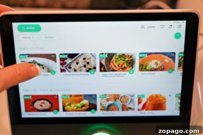 Multo CookingPal Review The 10 Function Kitchen Powerhouse 5 CookingPal Smart Kitchen Hub Interface