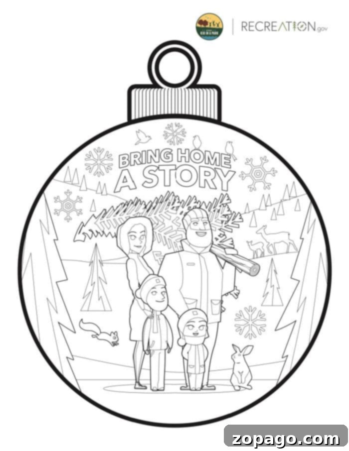 DIY Christmas Tree: From Axe to Adornment 6 Child happily coloring a free Christmas tree ornament page with crayons