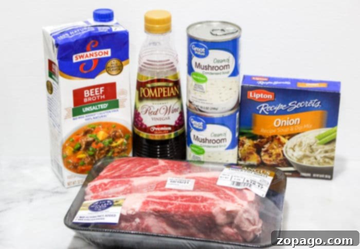 Fall-Apart Tender Slow Cooker Roast Beef and Savory Gravy 4 Slow Cooker Roast Beef, cooked to perfection