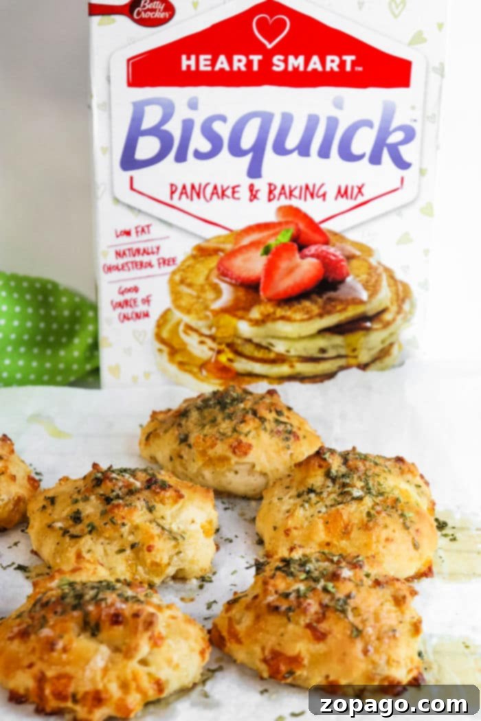 Quick & Cheesy Bisquick Cheddar Bay Biscuits 2 Delicious Bisquick Cheddar Bay Biscuits, fresh out of the oven