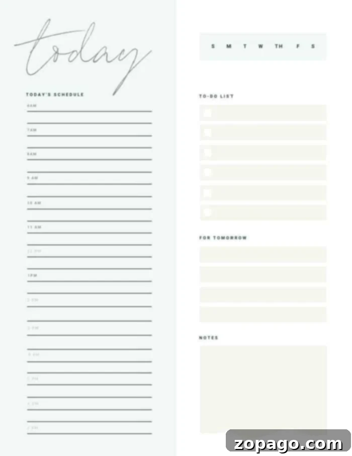 Streamlined Daily Caregiver Planner 3 Printable Caregiver Checklist for Children's Daily Routines