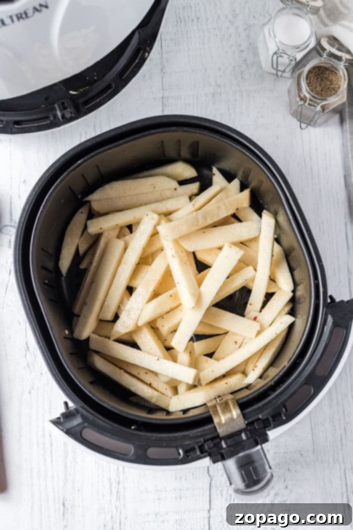 Crispy Jicama Fries 4 Jicama fries beautifully arranged on a serving plate