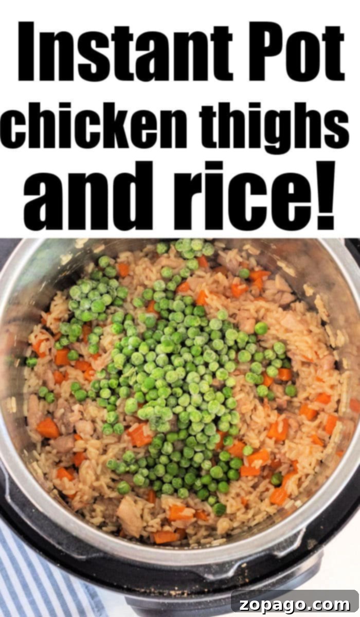 Savory Instant Pot Chicken Thighs and Rice 4 Instant Pot Chicken Thighs Rice