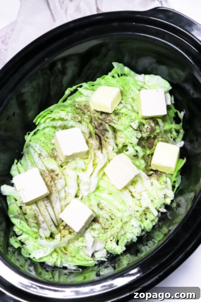 Easy Slow Cooker Cabbage 4 Crockpot Cabbage recipe