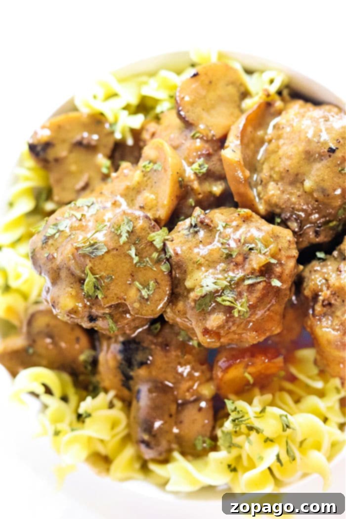 Slow Cooker Meatballs Smothered in Gravy 7 slow cooker Meatballs
