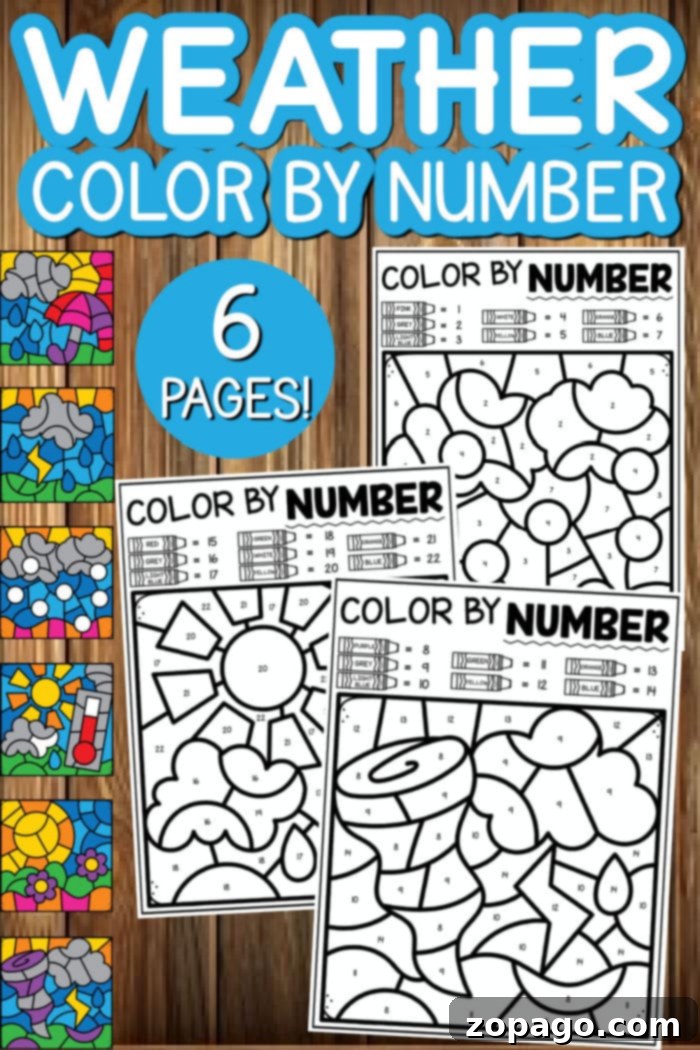 Exciting Free Printable Weather Art 2 Weather Coloring Pages for Kids