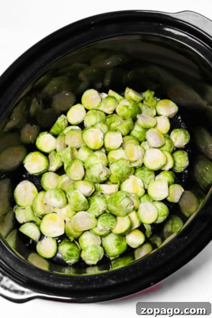 Easy Slow Cooker Brussels Sprouts 4 Slow cooker brussel sprouts, using frozen