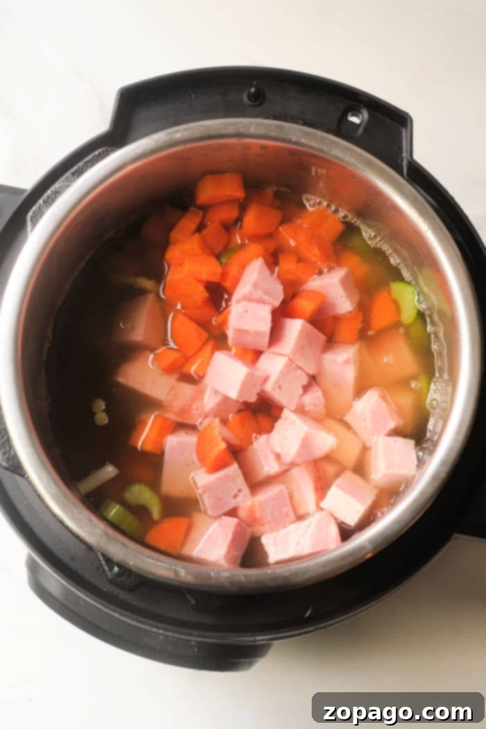 Hearty Instant Pot Ham and Lentil Soup 5 instant pot Lentil Soup