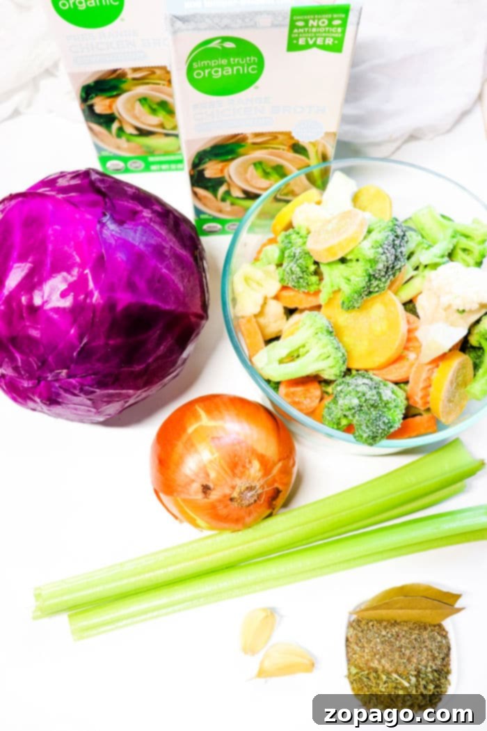 Vibrant Slow Cooker Purple Cabbage Soup 4 A bowl of vibrant red cabbage soup, garnished with fresh herbs, ready to be served and enjoyed as a healthy and comforting meal.