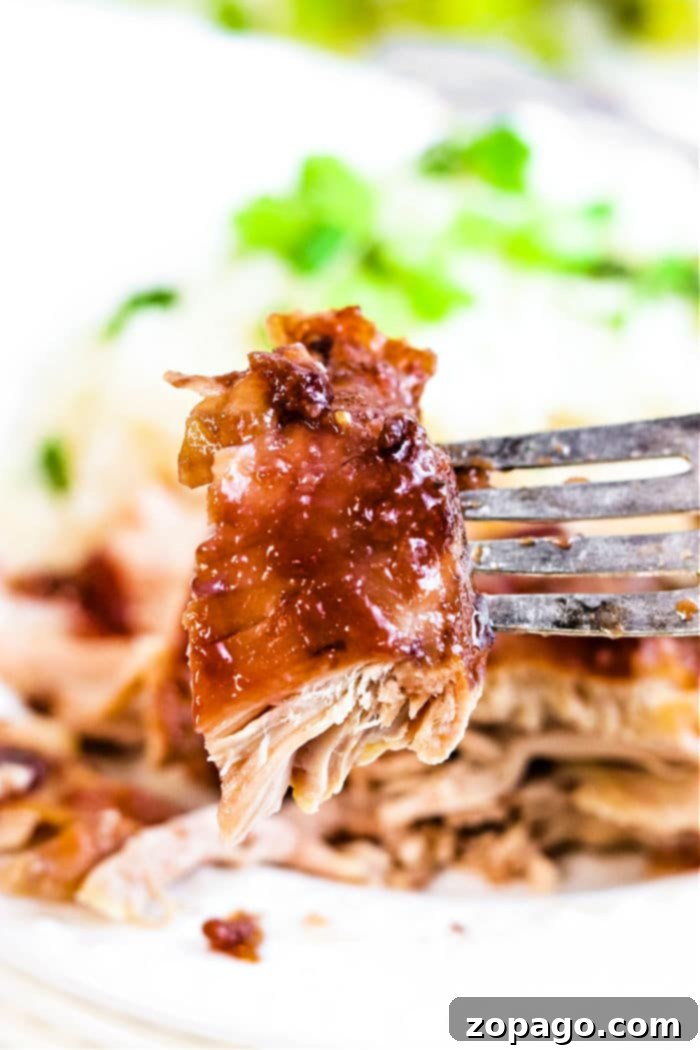 Melt-In-Your-Mouth Slow Cooker BBQ Chicken Thighs 2 Succulent Slow Cooker BBQ Chicken Thighs, perfectly glazed and ready to serve