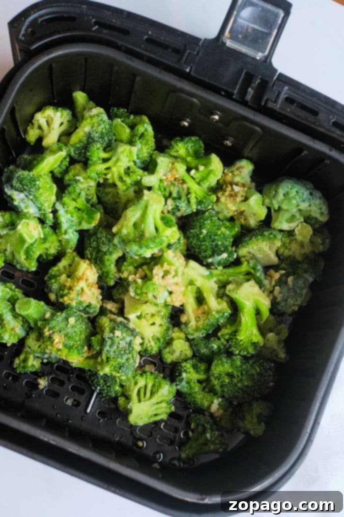 Crispy Air Fryer Frozen Vegetables 6 Frozen Broccoli in air fryer