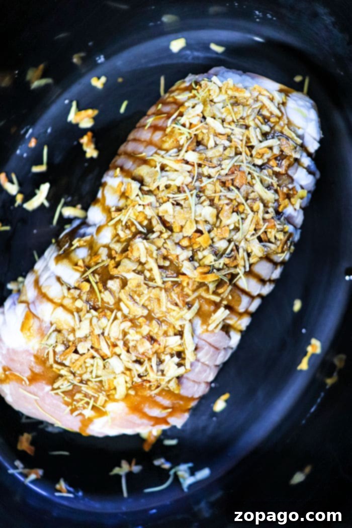 Savory Slow Cooker Pork with Onion 5 Crockpot Pork Roast