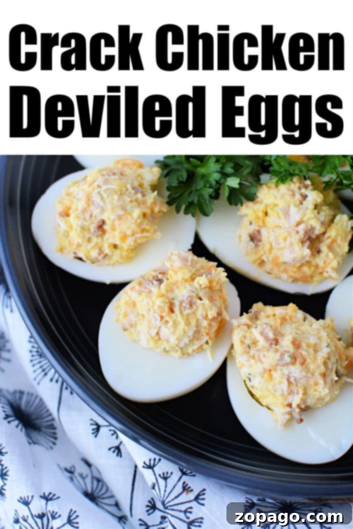 Loaded Crack Chicken Deviled Eggs 2 crack chicken deviled eggs
