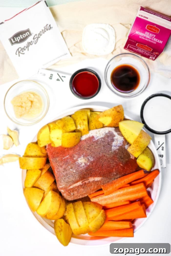 Slow Cooked Sirloin Tip Roast 3 Crockpot Sirloin Tip Roast with Flavorful Gravy