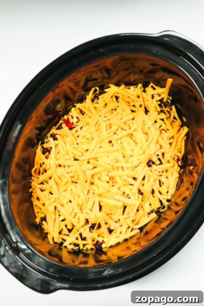 Effortless Slow Cooker Taco Meat 9 A serving of taco meat cooked in a slow cooker, ready for topping.