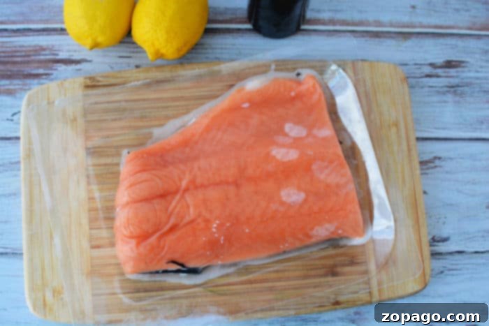 Frozen Salmon Fillets Ready for Cooking