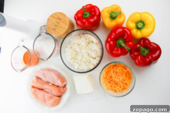 Buffalo Chicken Stuffed Bell Peppers