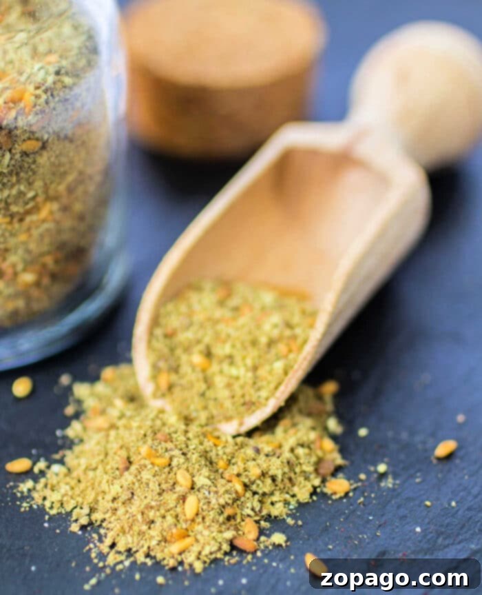 A bowl of Za'atar seasoned air fryer potatoes, emphasizing the delicious spice blend.