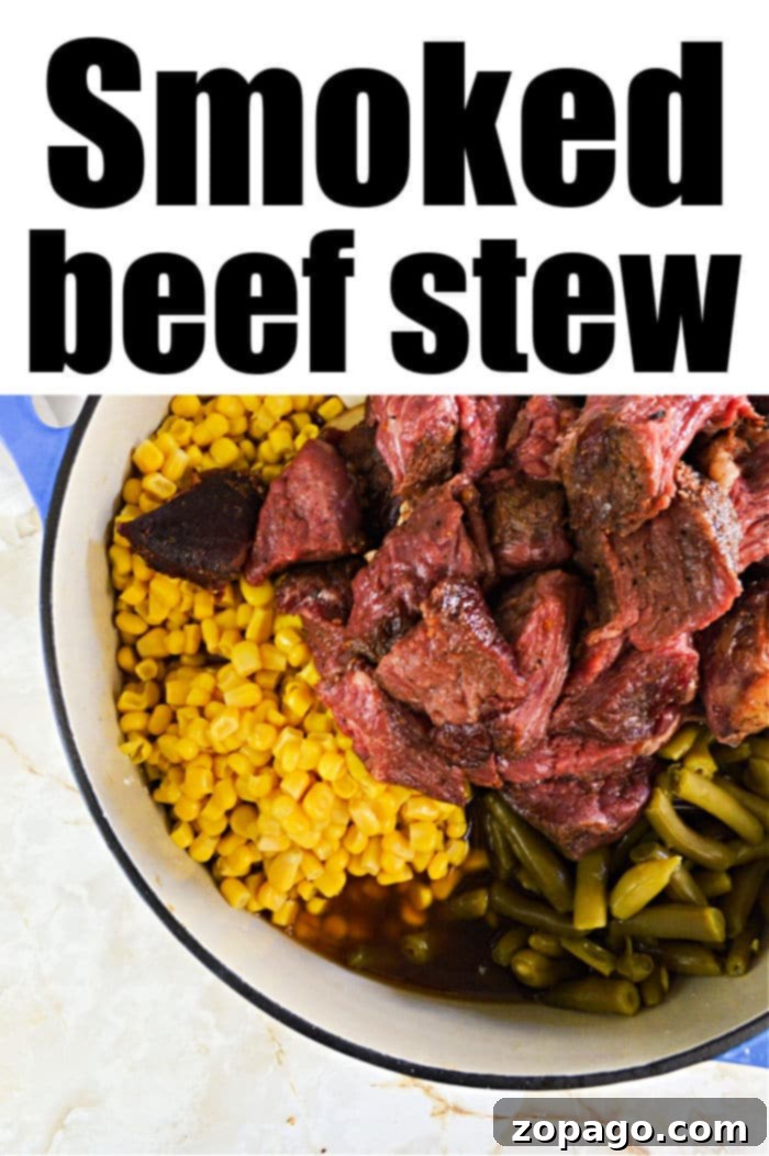 Rustic Smoked Stew 6 smoked beef stew