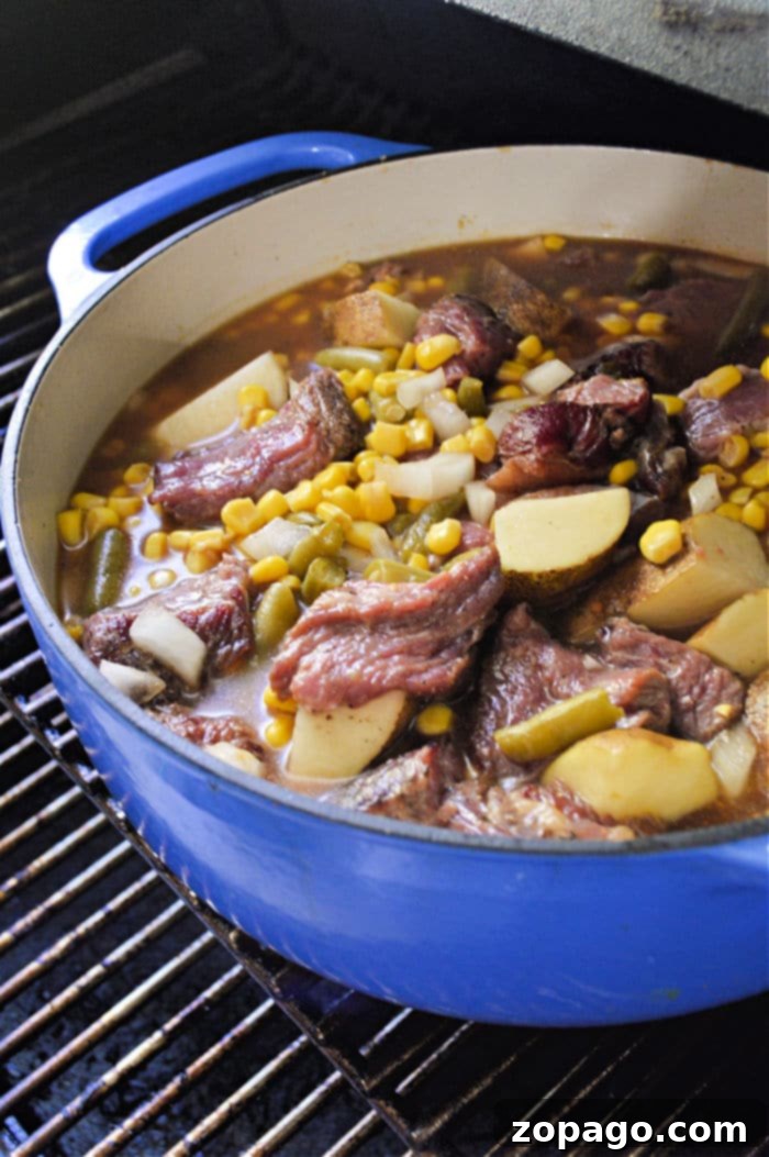 Rustic Smoked Stew 8 traeger stew