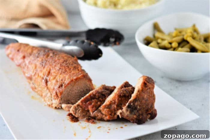 Seasoned Smithfield pork tenderloin ready for the oven
