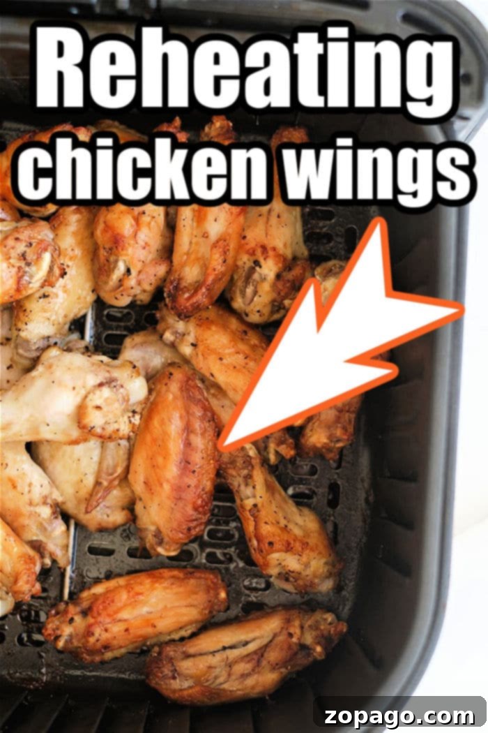 Get Perfectly Crispy Reheated Wings in Your Air Fryer 8 Crispy chicken wings after reheating in an air fryer