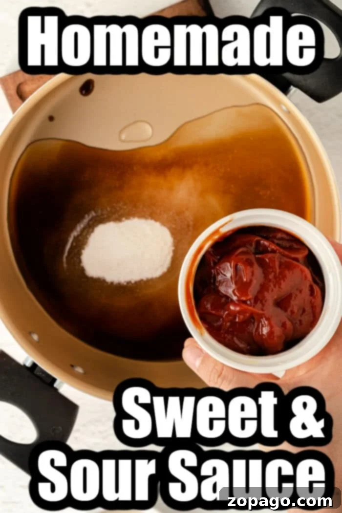 Tangy Tofu Wok Toss 3 Ingredients for homemade sweet and sour sauce in separate bowls