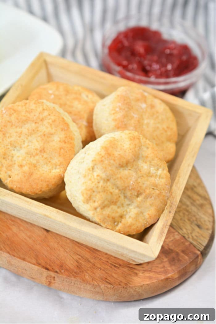 Fluffy Bisquick Biscuits Every Time 8 A basket full of golden-brown, perfectly fluffy homemade biscuits, highlighting the successful application of the discussed baking tips.