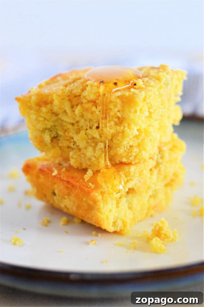Quick Mexican Cornbread 13 Jiffy Cornbread with canned corn, showing texture