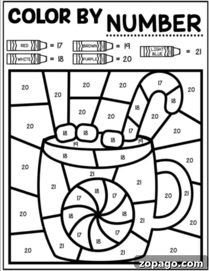 Fun & Easy Color by Number Printables 2 easy color by number