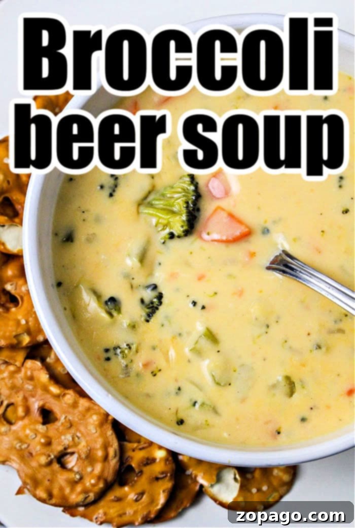 Hearty Broccoli Beer Cheese Soup 6 Broccoli soup with beer