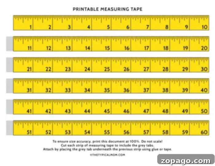 Get your free printable measuring tape today for instant measurements. Printable Measuring Tape for Home Use and DIY Projects